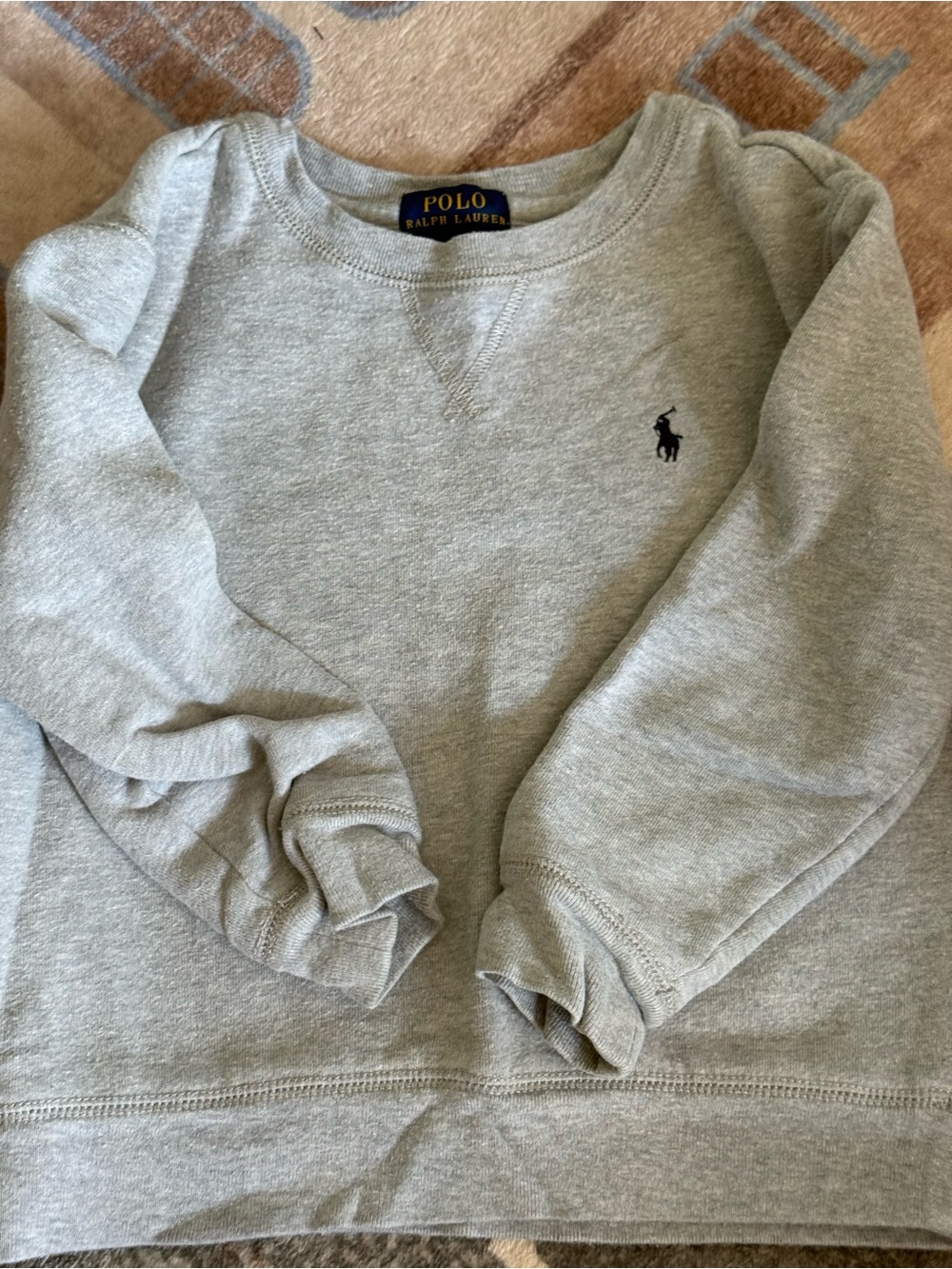 Polo by Ralph Lauren Light Gray Crewneck Sweatshirt with Navy Pony